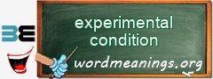 WordMeaning blackboard for experimental condition